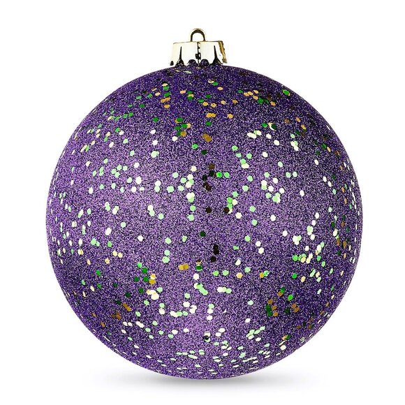 Jumbo Purple Mardi Gras Ornament - Picture 1 of 4